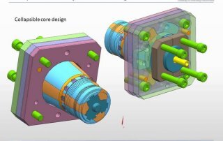 collapsible core mold design