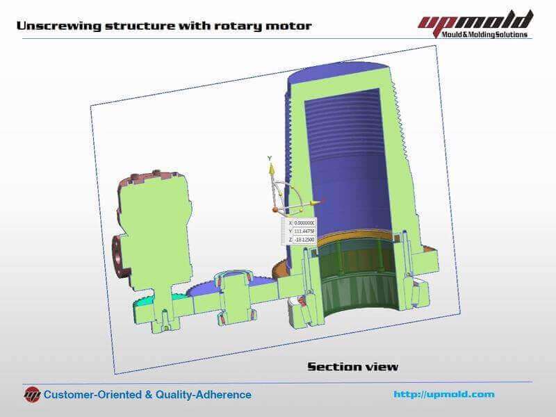 unscrewing plastic mold design